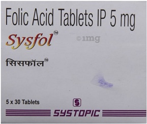 Sysfol 5mg By Systopic Laborastories Pvt Ltd.